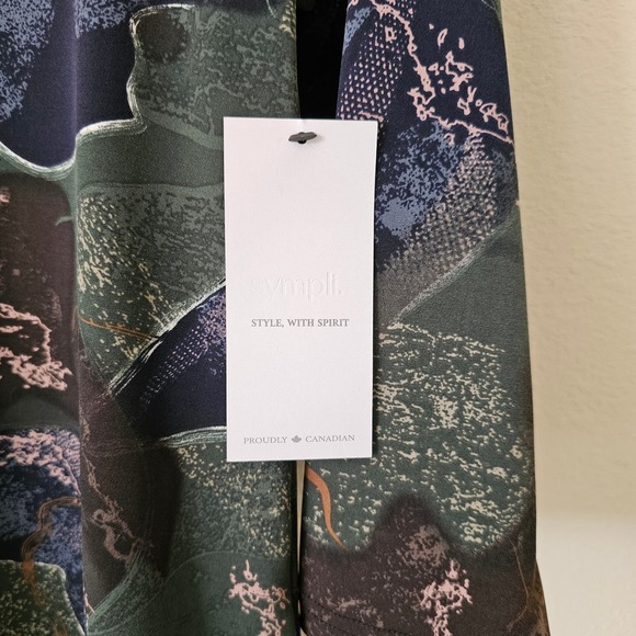 NWT SYMPLI Go to Classic T-Shirt Relax 3/4 Sleeve Abstract Floral Sz 10 - Picture 5 of 16